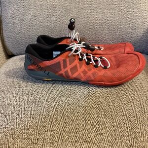 Merrell Vapor Glove 3 Mens 10 Vibram Molten Lava Orange Barefoot Running‎ Shoes